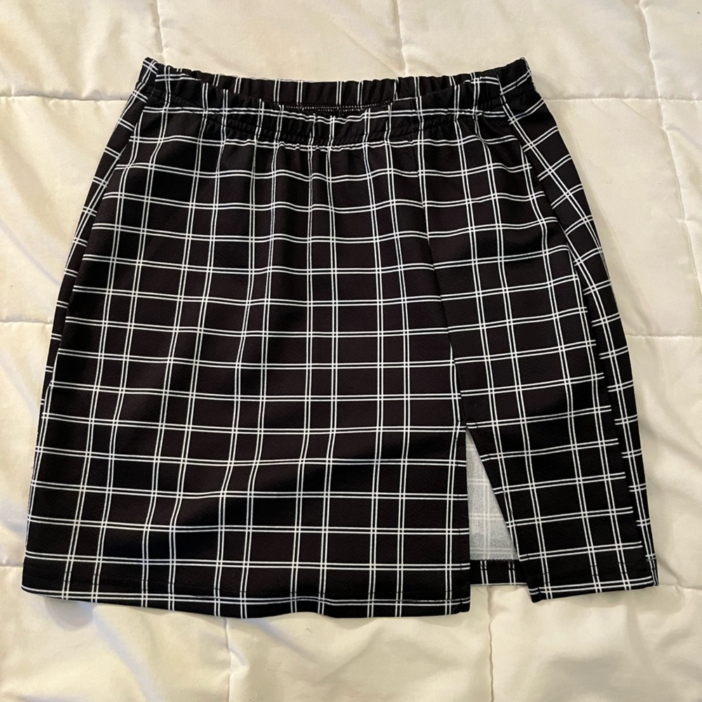 black & white skirt